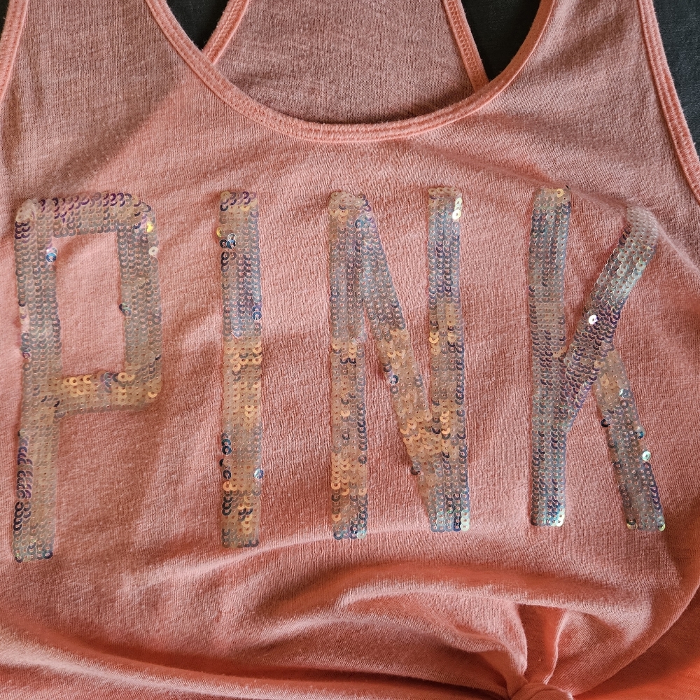 VS Pink Racerback Tank Top - Picture 4 of 5